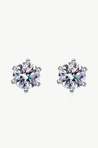 Inlaid Moissanite Stud Earrings