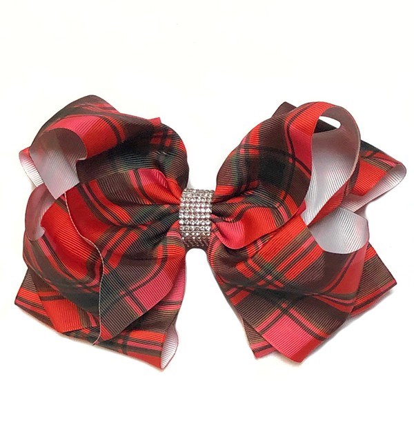 Plaid Double Layer Bow