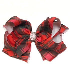Plaid Double Layer Bow