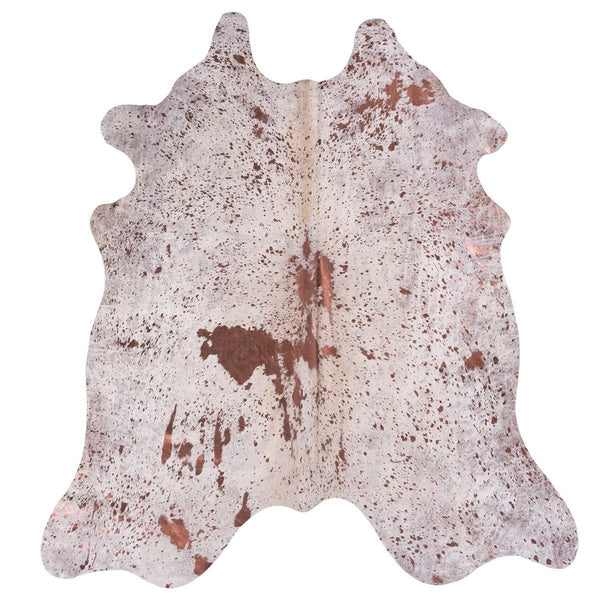 Acid Wash on White Cowhide Rug large size approx 6x7 ft