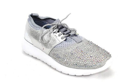 Silver Rhinestone Sneakers
