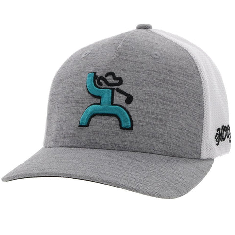 "GOLF" GREY/WHITE FLEXFIT HAT