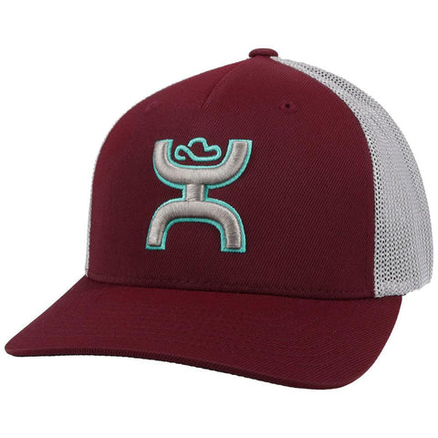 "COACH" MAROON/GREY HAT