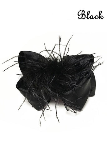 Black Feather Bow