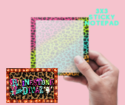 Rainbow Cheetah Sticky Notepad