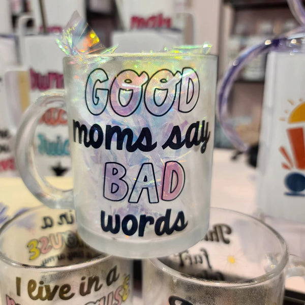 Iridescent Shimmer Glitter Mug*Multiple Designs*