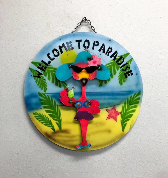 Paradise Party Metal Signs