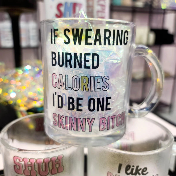 Iridescent Shimmer Glitter Mug*Multiple Designs*