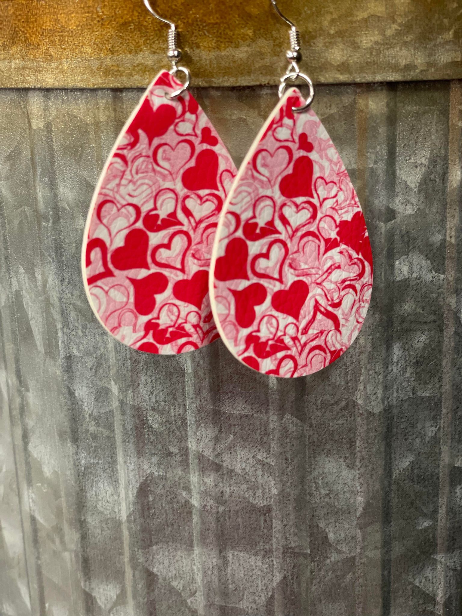 Red Multi Heart Earrings