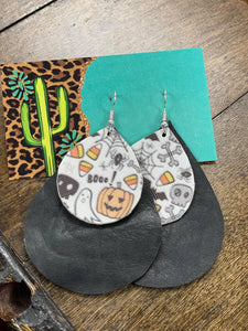 Black Halloween Theme Earring