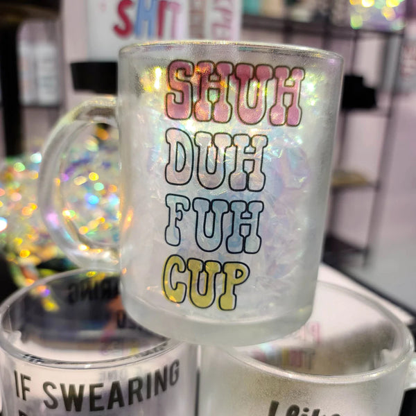Iridescent Shimmer Glitter Mug*Multiple Designs*