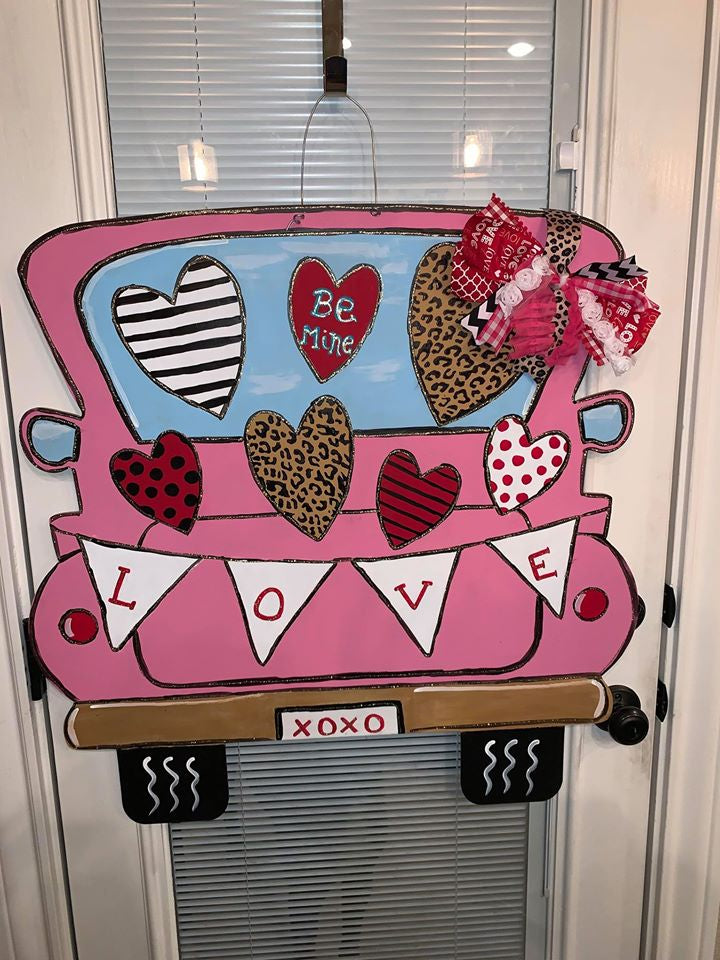 Valentine Truck Door Hanger