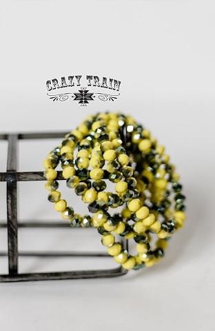 Martini Green Bead Bracelet