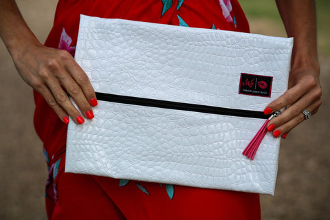 White Lies Makeup Junkie Bag