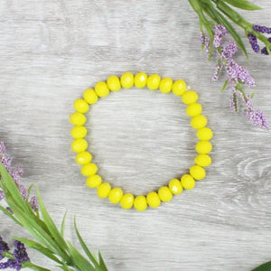 Bright Yellow Bead Bracelet