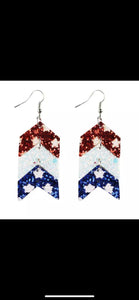 Flag Glitter Earrings