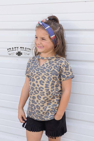 Kids Leopard Textline Top