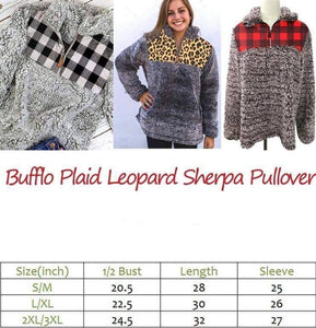 Grey/Leopard Sherpa Pullover