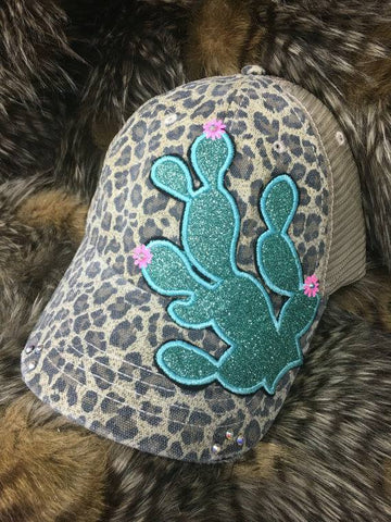 Leopard Glitter Cactus Hat