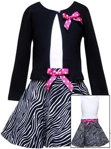 Zebra Dress/Cardigan Set