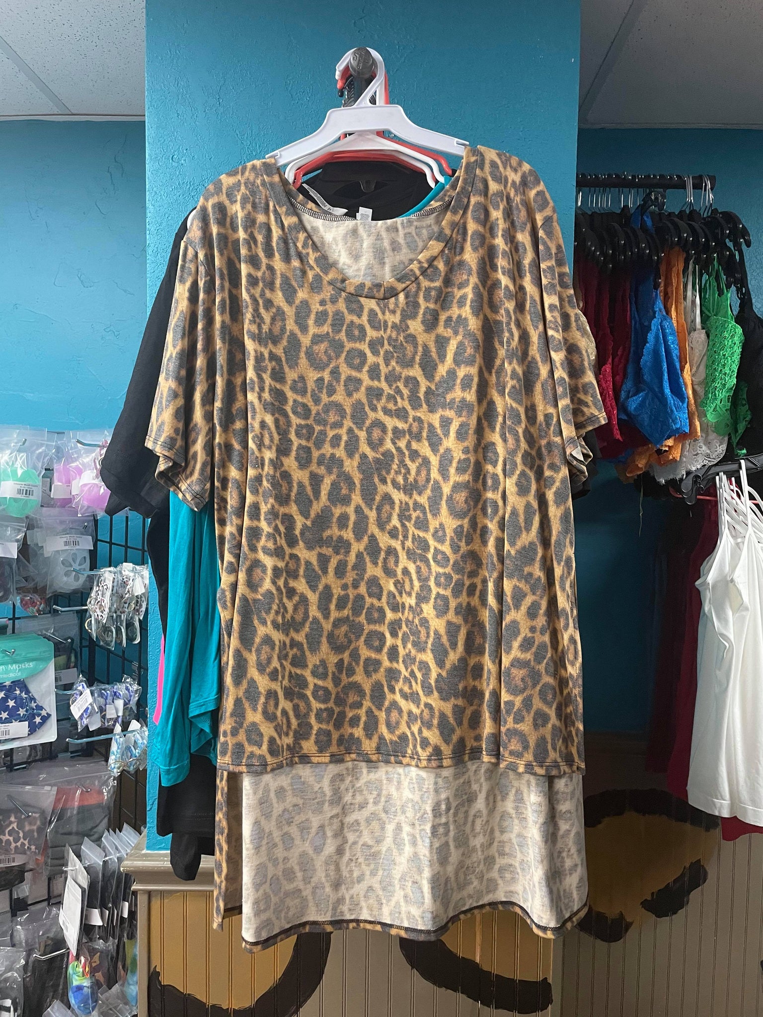 Leopard Hi Lo Tunic Top