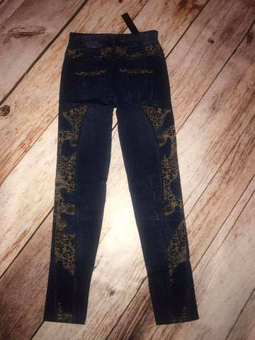 Leopard/Denim Leggings