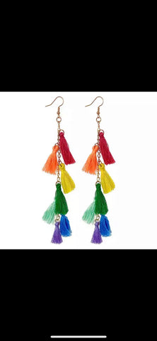 Colorful Mini Tassel Earrings