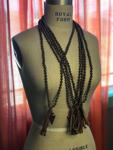 Long Arrowhead/Tassel Bead Necklace