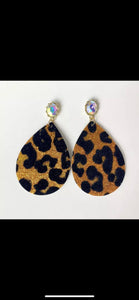 AB Shimmer Leopard Earrings