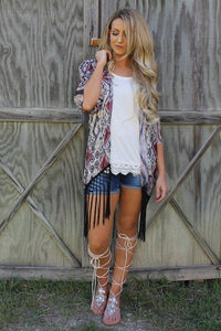 Aztec Fringe Cardigan