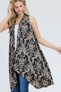 Mocha Damask Vest