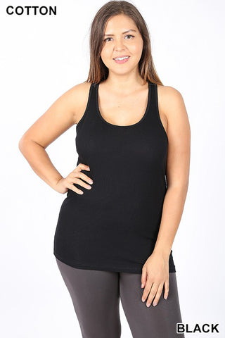 Black Ribbed Tank