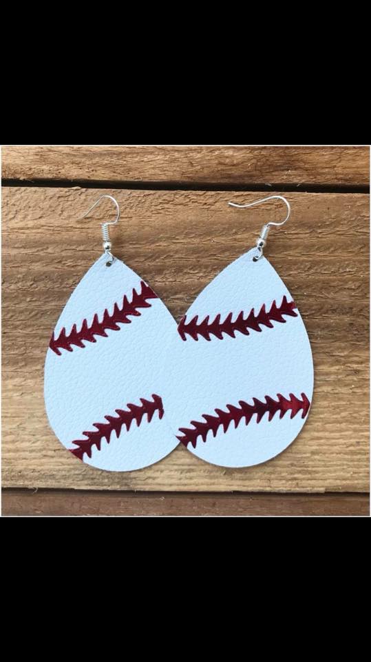 Baseball Leather Earrings