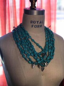 Turquoise Stone Arrowhead Necklace