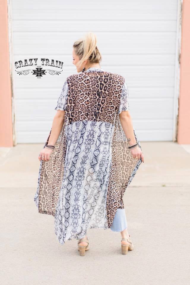 Snake/Leopard Print Duster