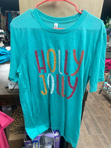 Holly Jolly Teal Tee