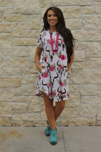 White Bull Skull Dress