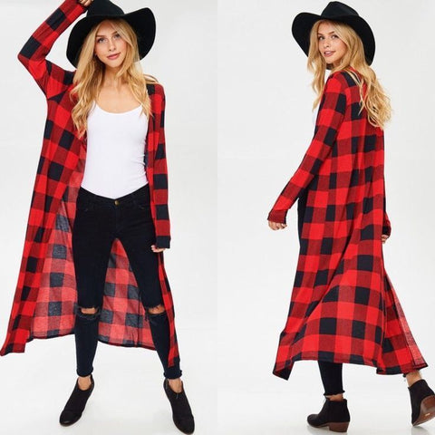 Red Plaid Duster