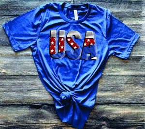 Glitter USA Blue Tee