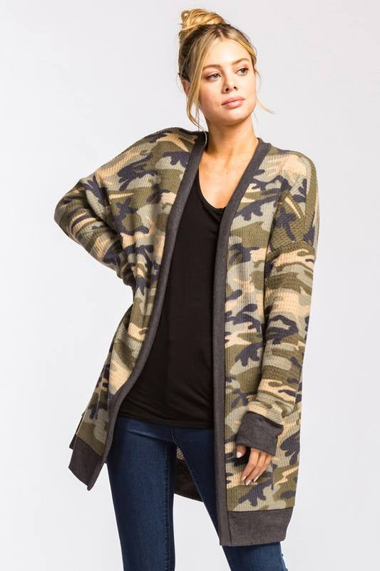 Camo Sweater Cardi