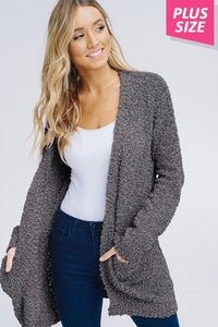 Grey Popcorn Cardi