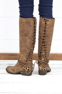 Leopard Lace Up Boot