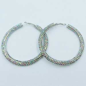 AB Crystal Hoop Earrings