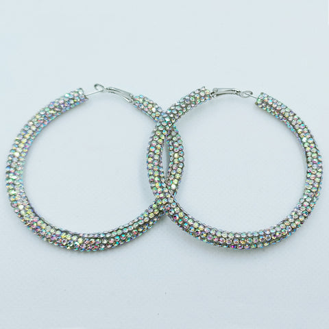 AB Crystal Hoop Earrings