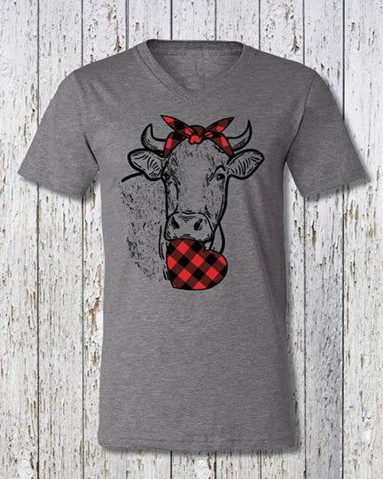 Cow Heart Valentine Tee