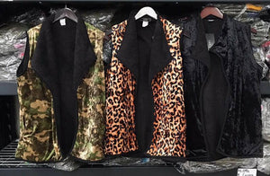 Leopard Velour Vest