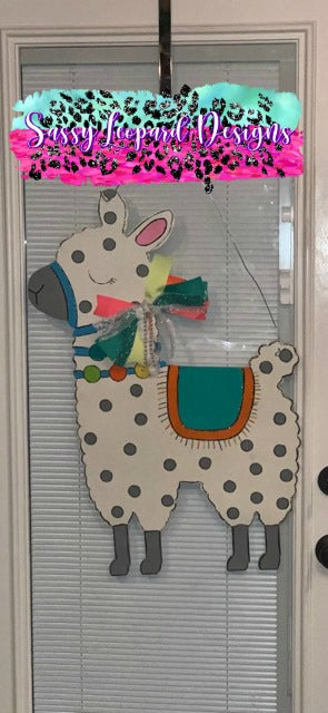 Llama Door Hanger