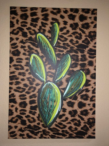Leopard Cactus Canvas