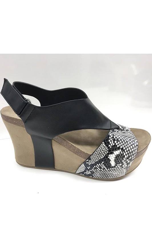 Black/Snake Wedge