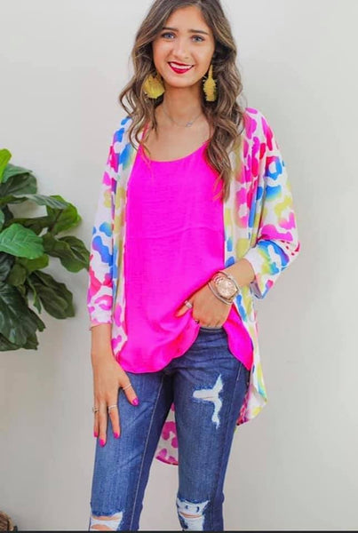 Rainbow Leopard Cardigan